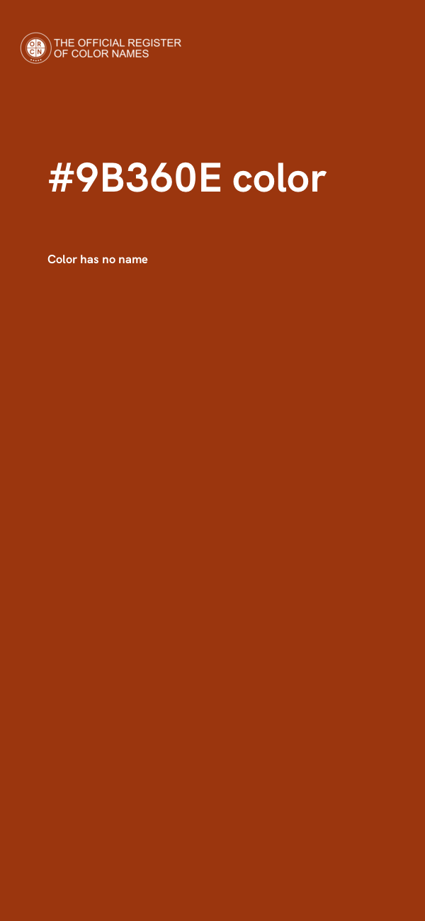 #9B360E color image