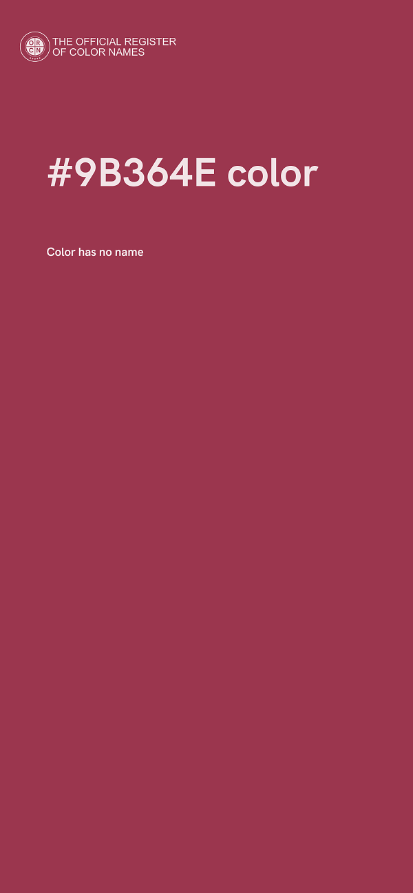 #9B364E color image