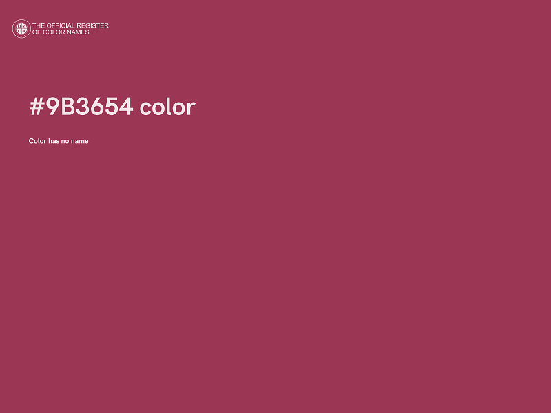 #9B3654 color image