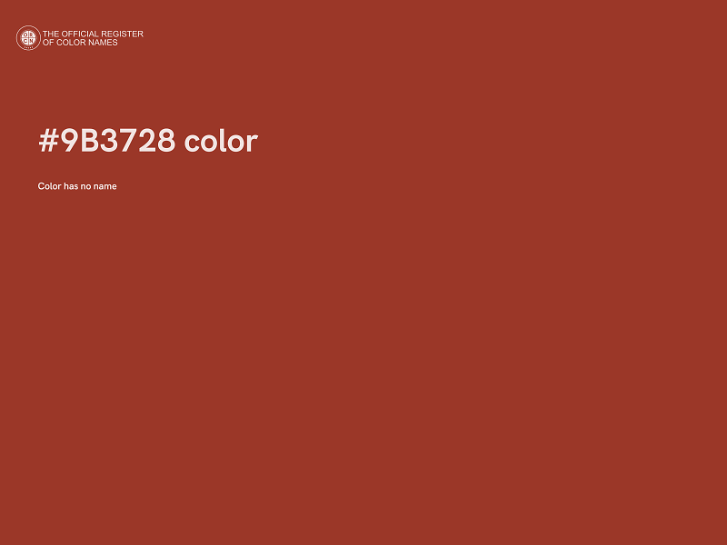 #9B3728 color image