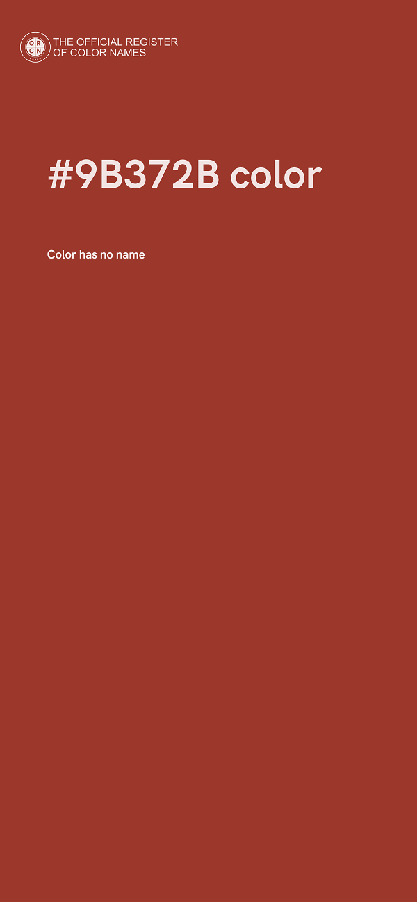 #9B372B color image