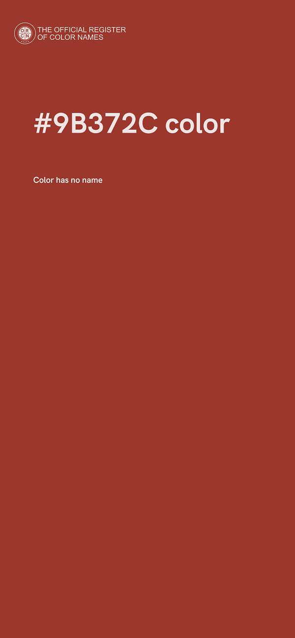 #9B372C color image