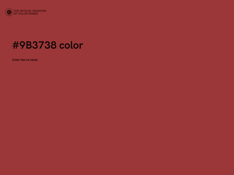 #9B3738 color image