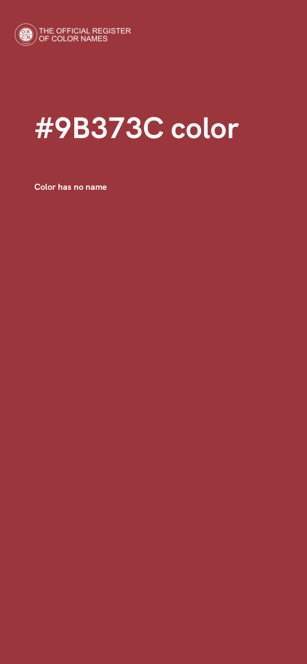 #9B373C color image