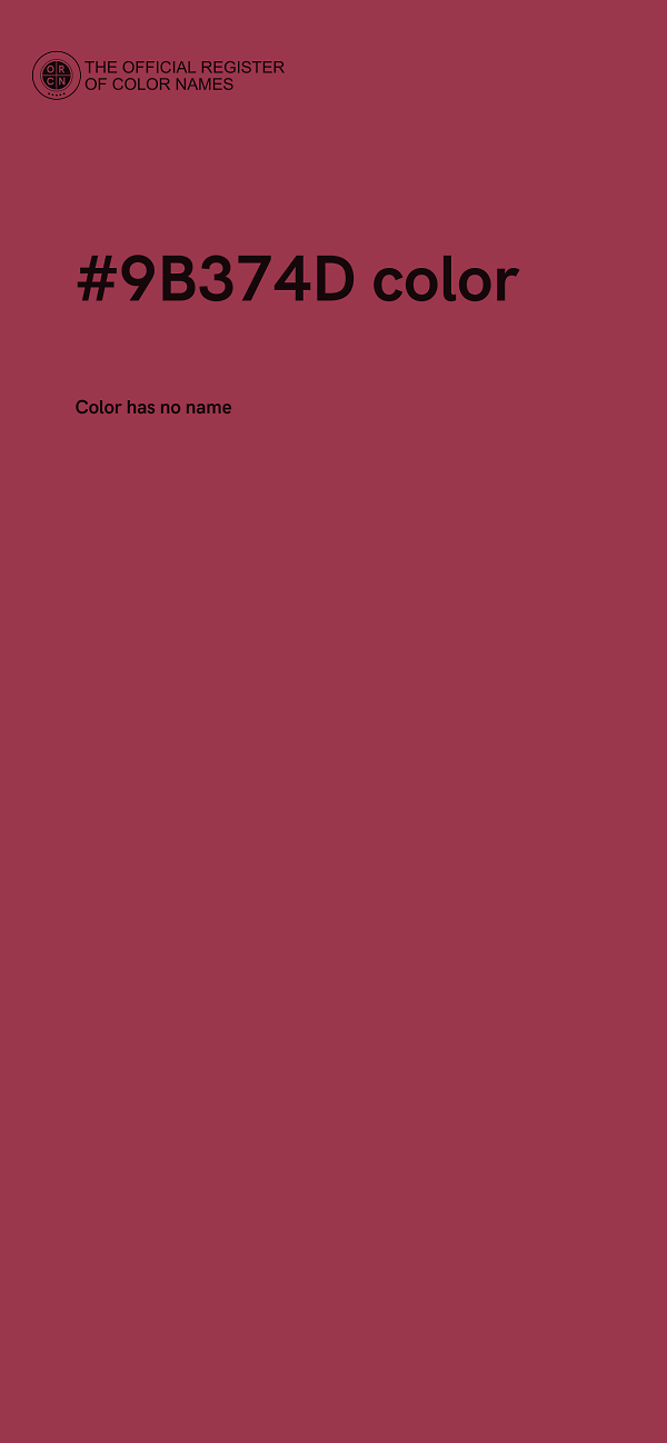 #9B374D color image