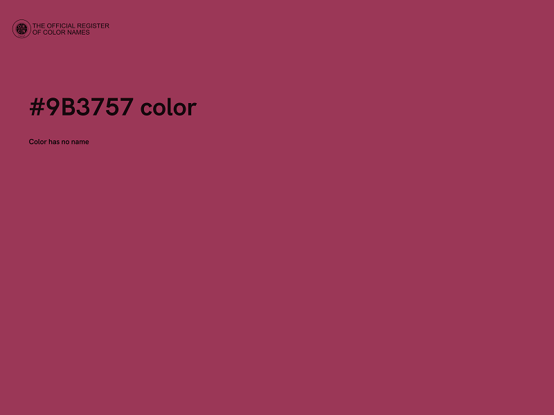 #9B3757 color image