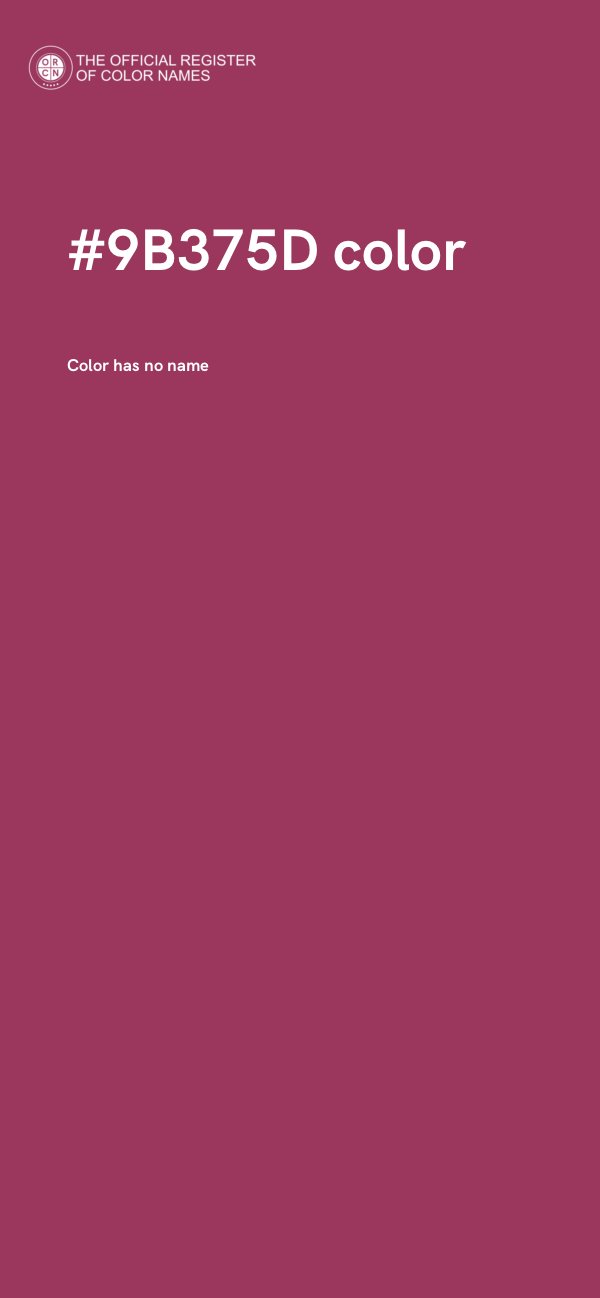 #9B375D color image