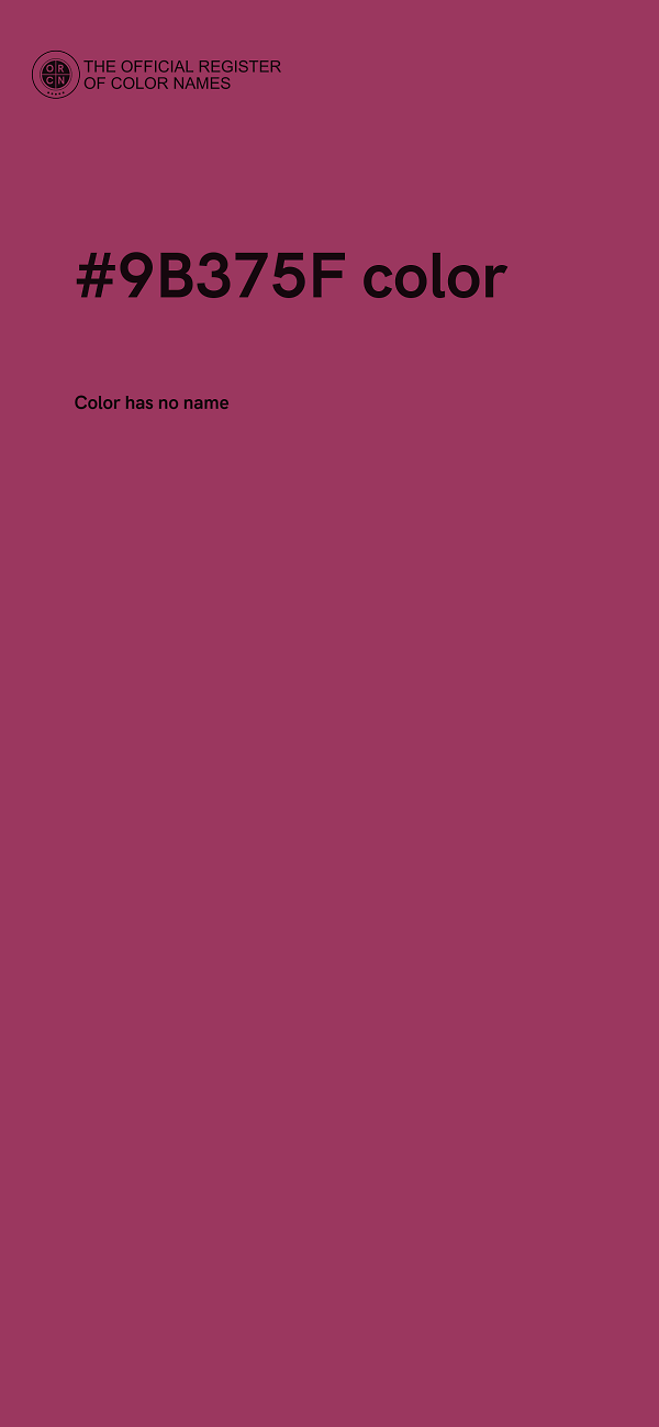 #9B375F color image