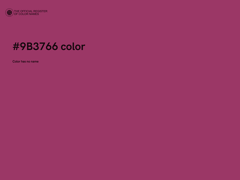 #9B3766 color image