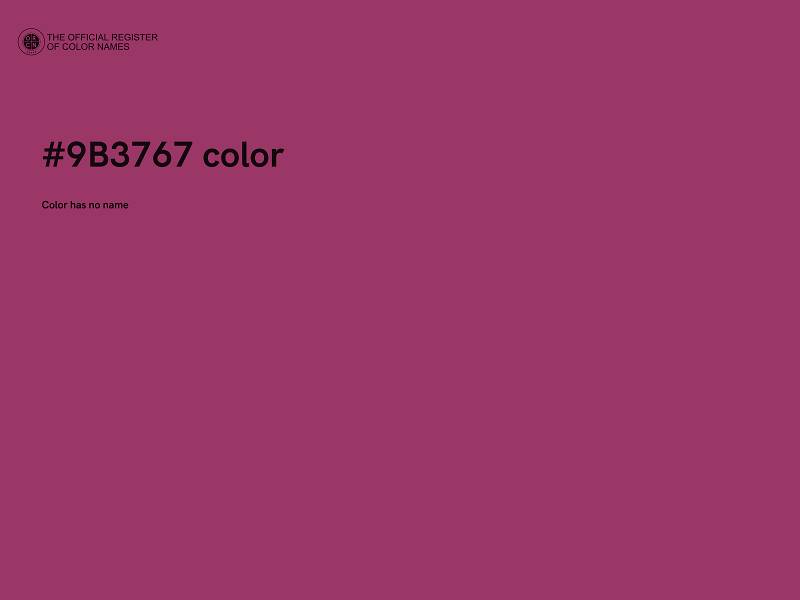 #9B3767 color image