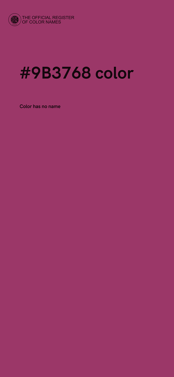 #9B3768 color image