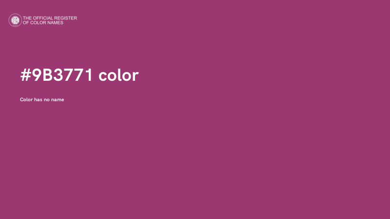 #9B3771 color image