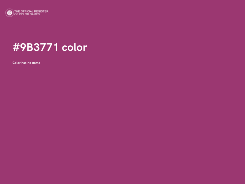#9B3771 color image