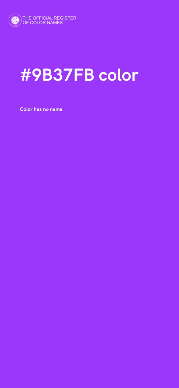 #9B37FB color image