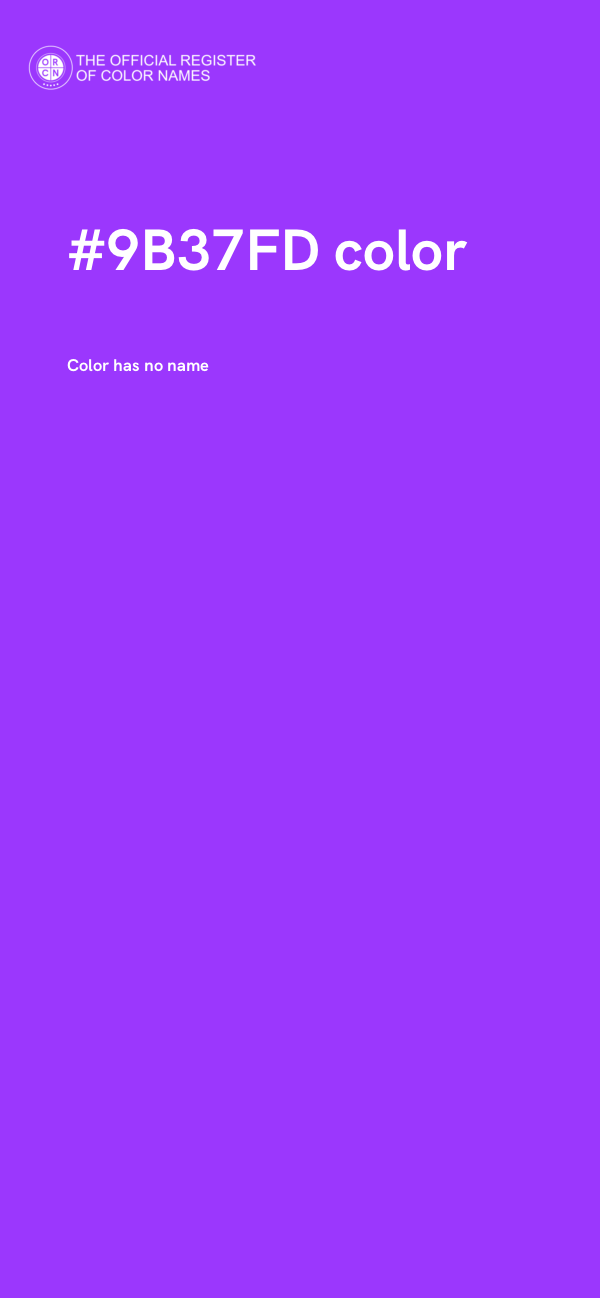 #9B37FD color image