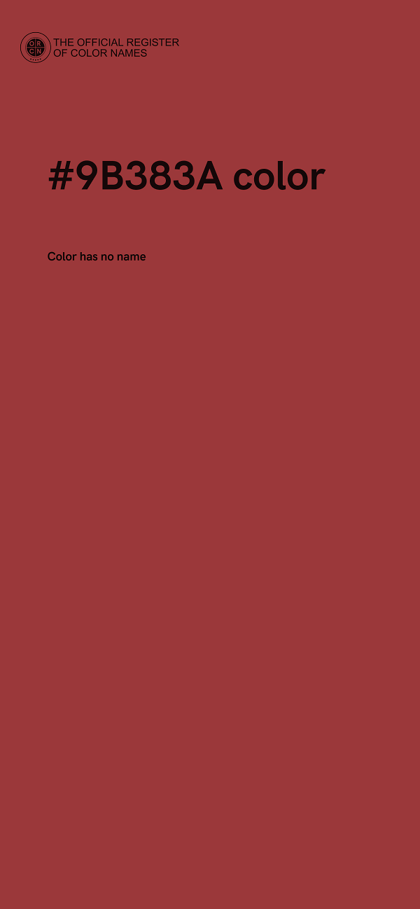 #9B383A color image