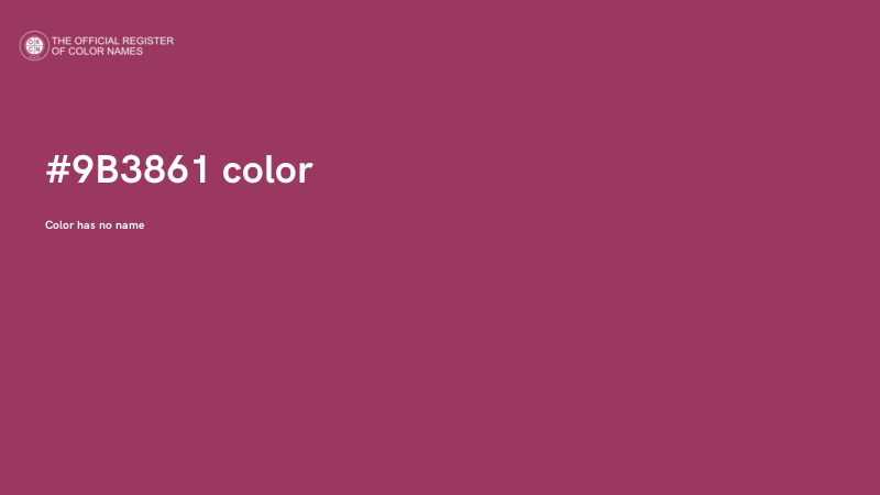#9B3861 color image