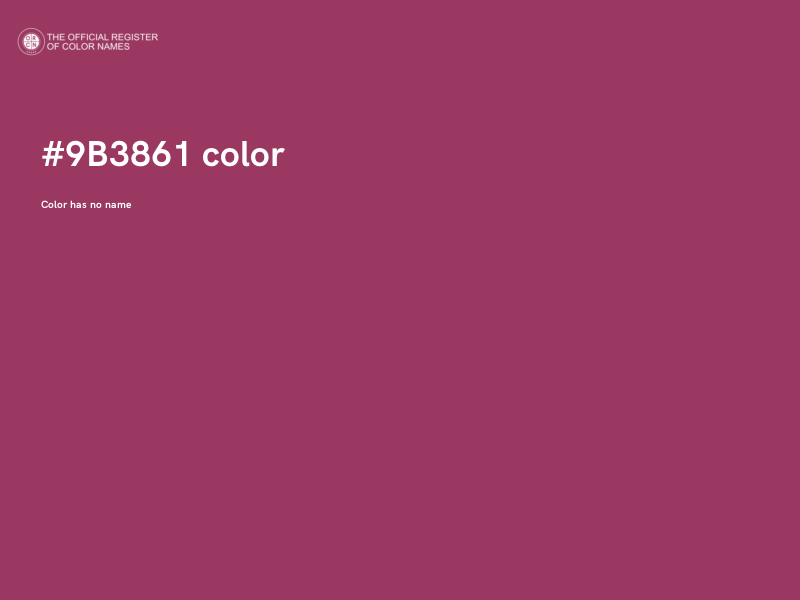 #9B3861 color image