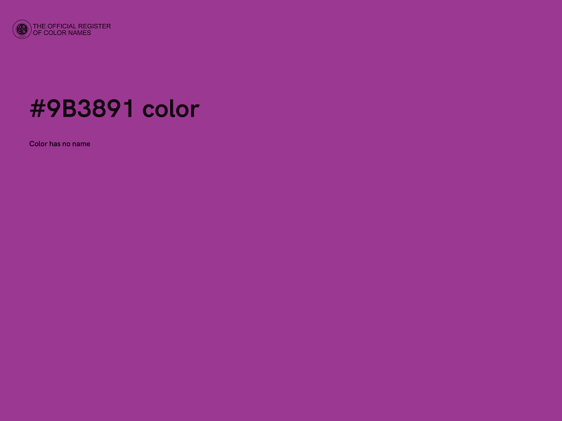 #9B3891 color image