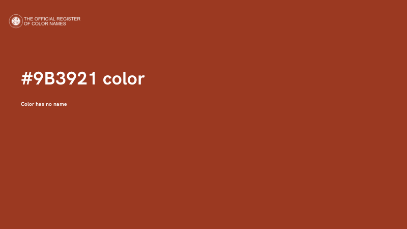 #9B3921 color image