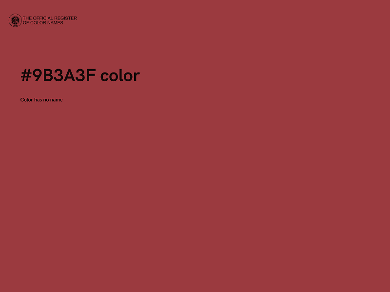 #9B3A3F color image