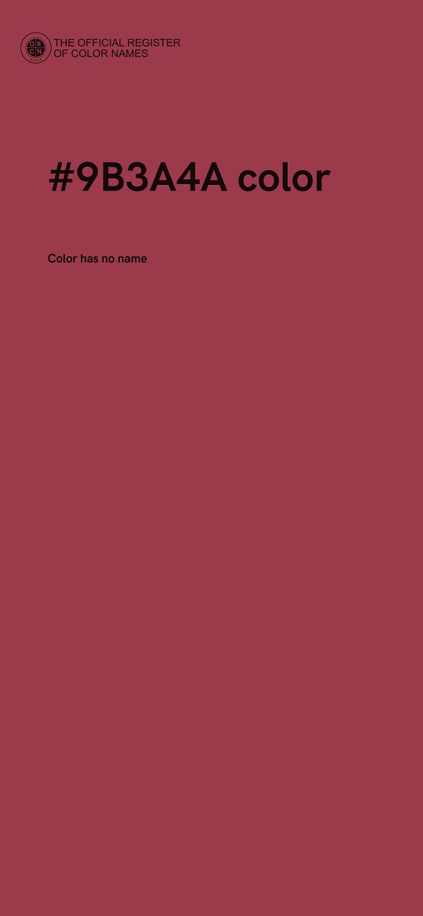 #9B3A4A color image