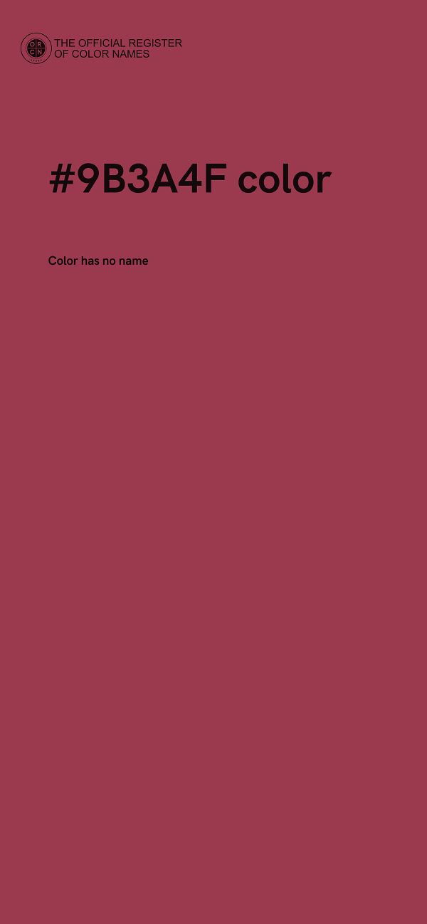 #9B3A4F color image