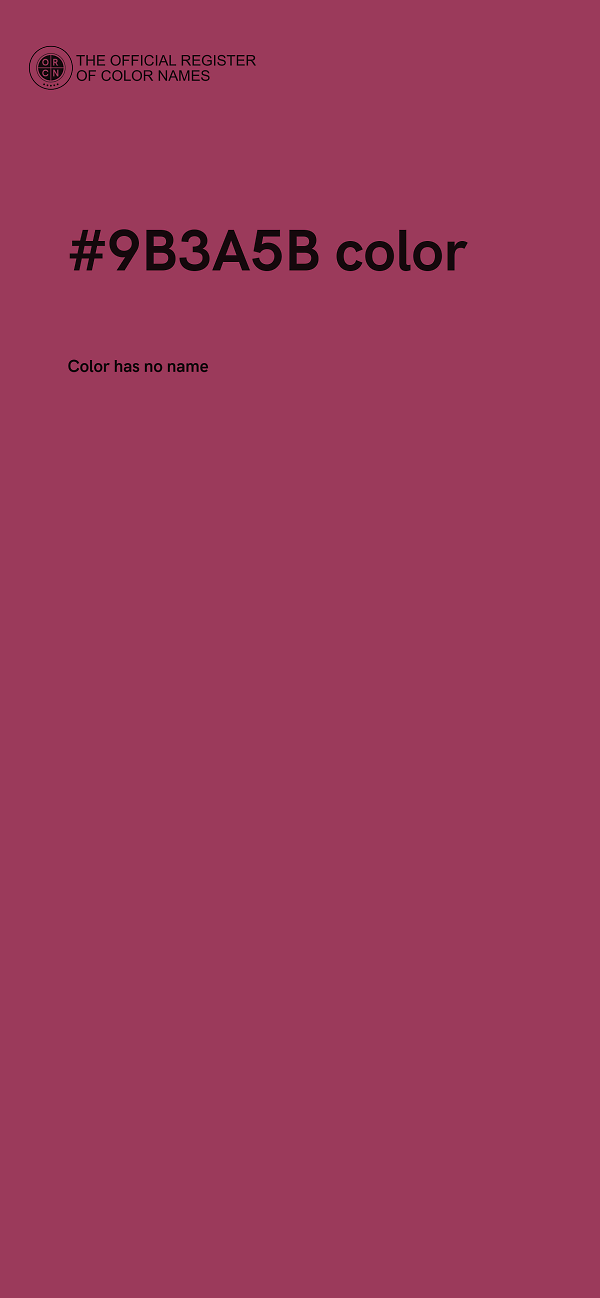 #9B3A5B color image