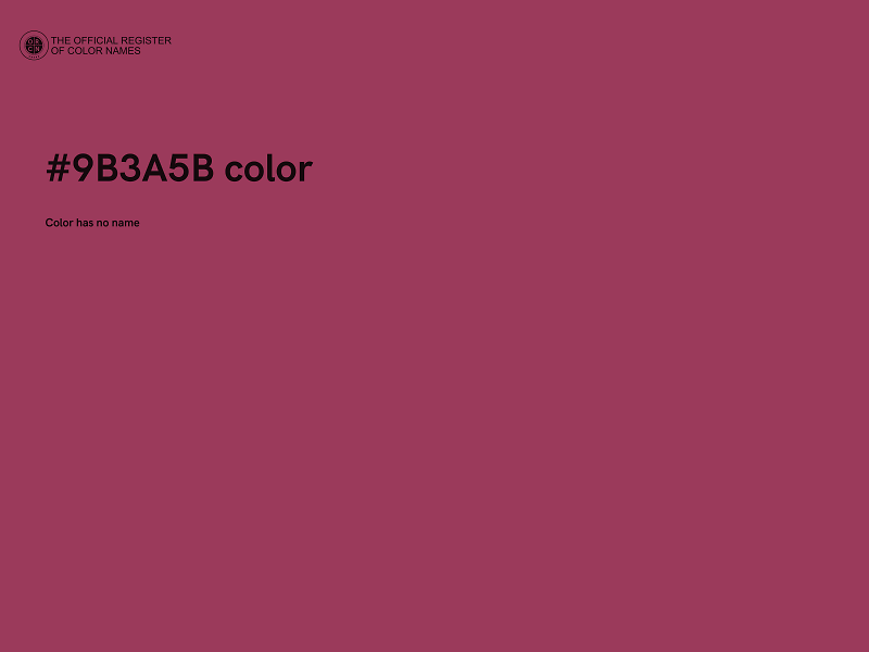 #9B3A5B color image