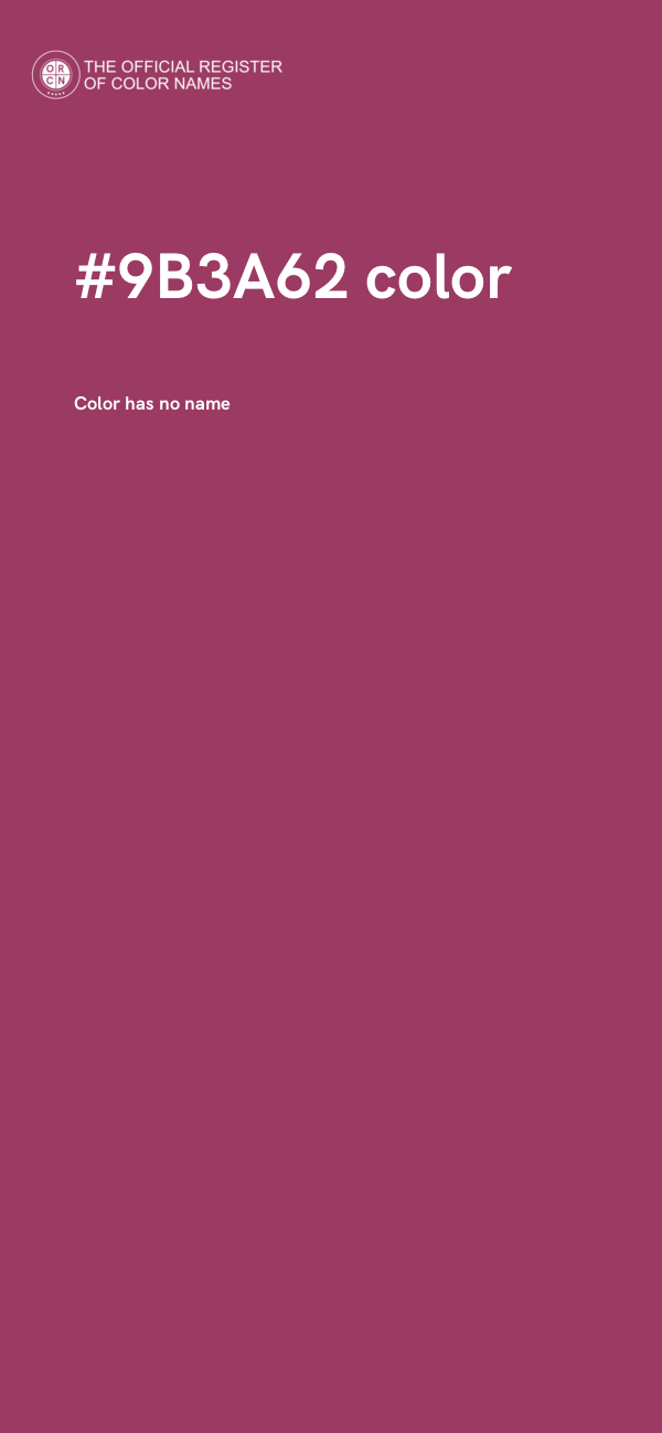 #9B3A62 color image