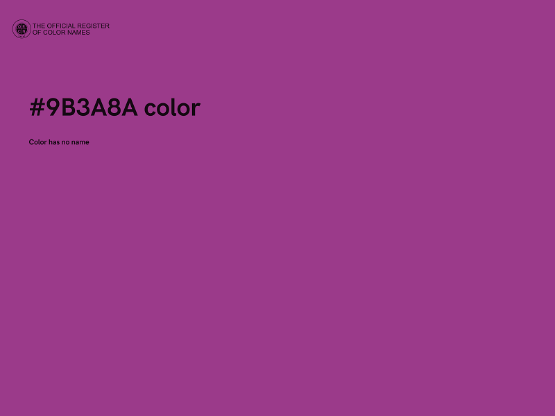 #9B3A8A color image