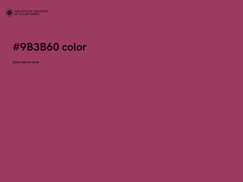 #9B3B60 color image