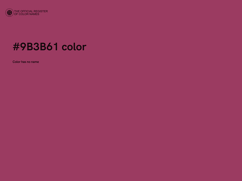 #9B3B61 color image