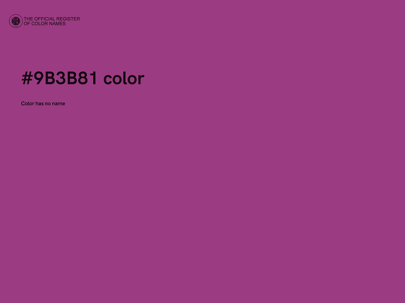 #9B3B81 color image