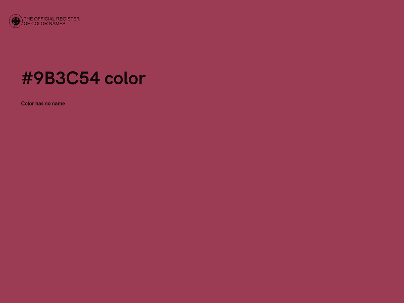 #9B3C54 color image