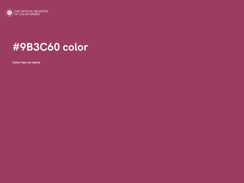 #9B3C60 color image