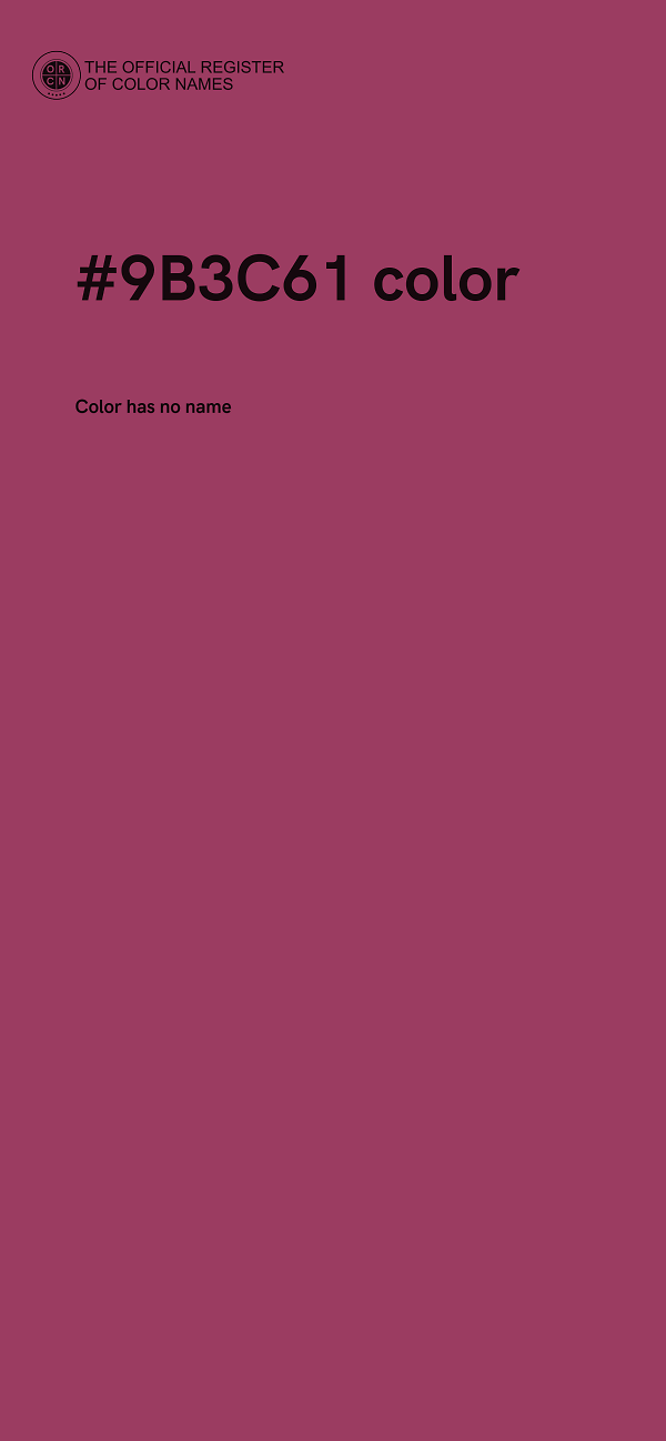 #9B3C61 color image