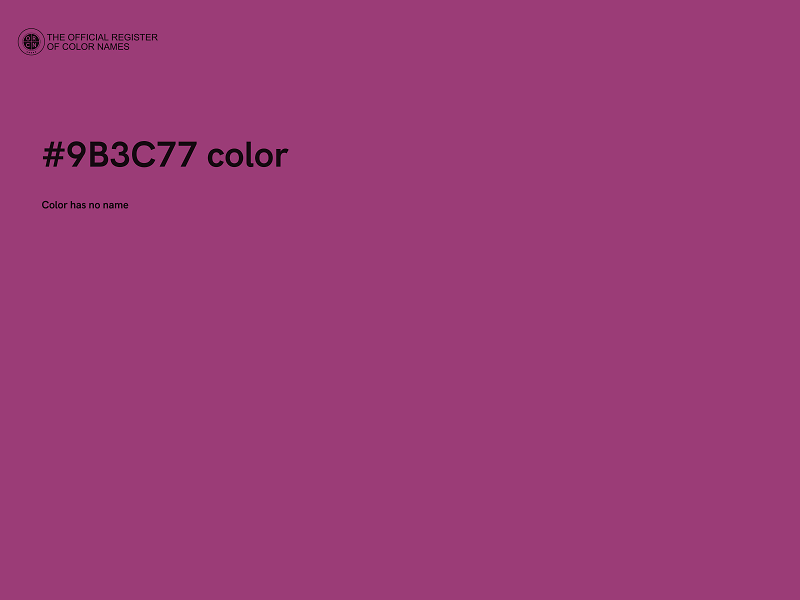 #9B3C77 color image