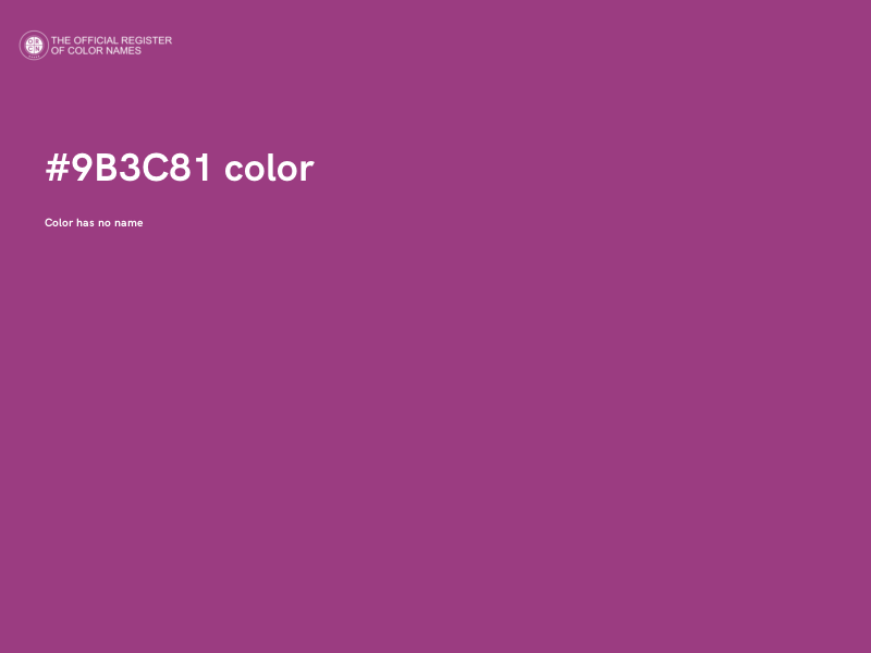 #9B3C81 color image
