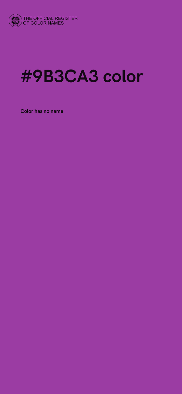 #9B3CA3 color image