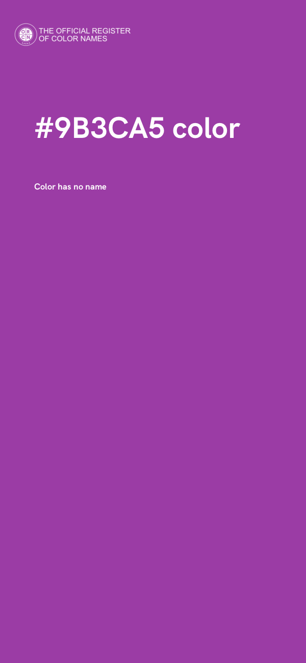 #9B3CA5 color image