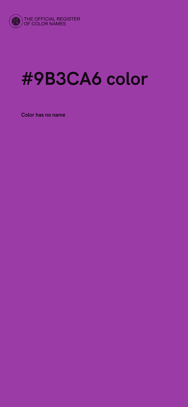 #9B3CA6 color image