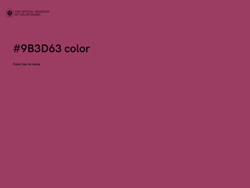 #9B3D63 color image