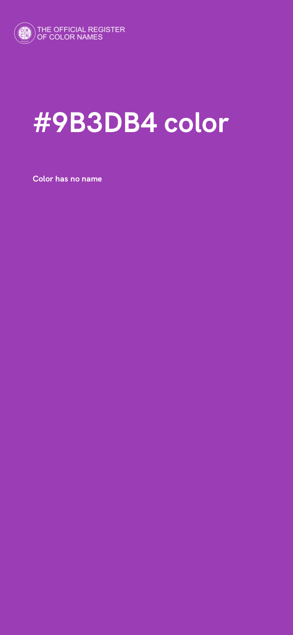 #9B3DB4 color image