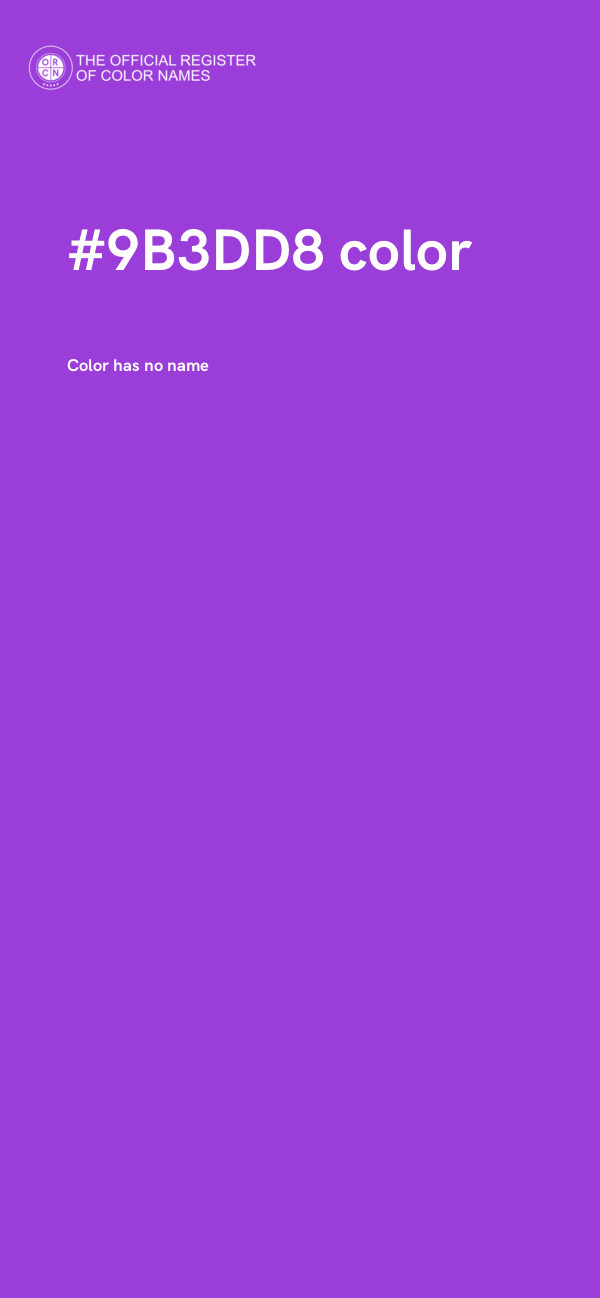 #9B3DD8 color image