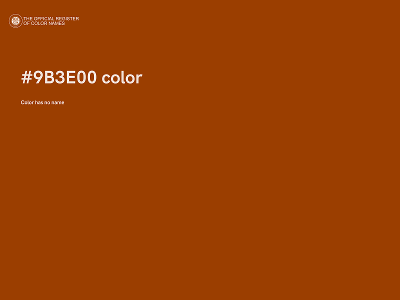 #9B3E00 color image