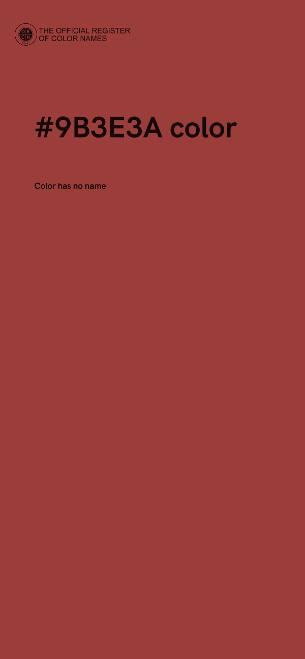 #9B3E3A color image