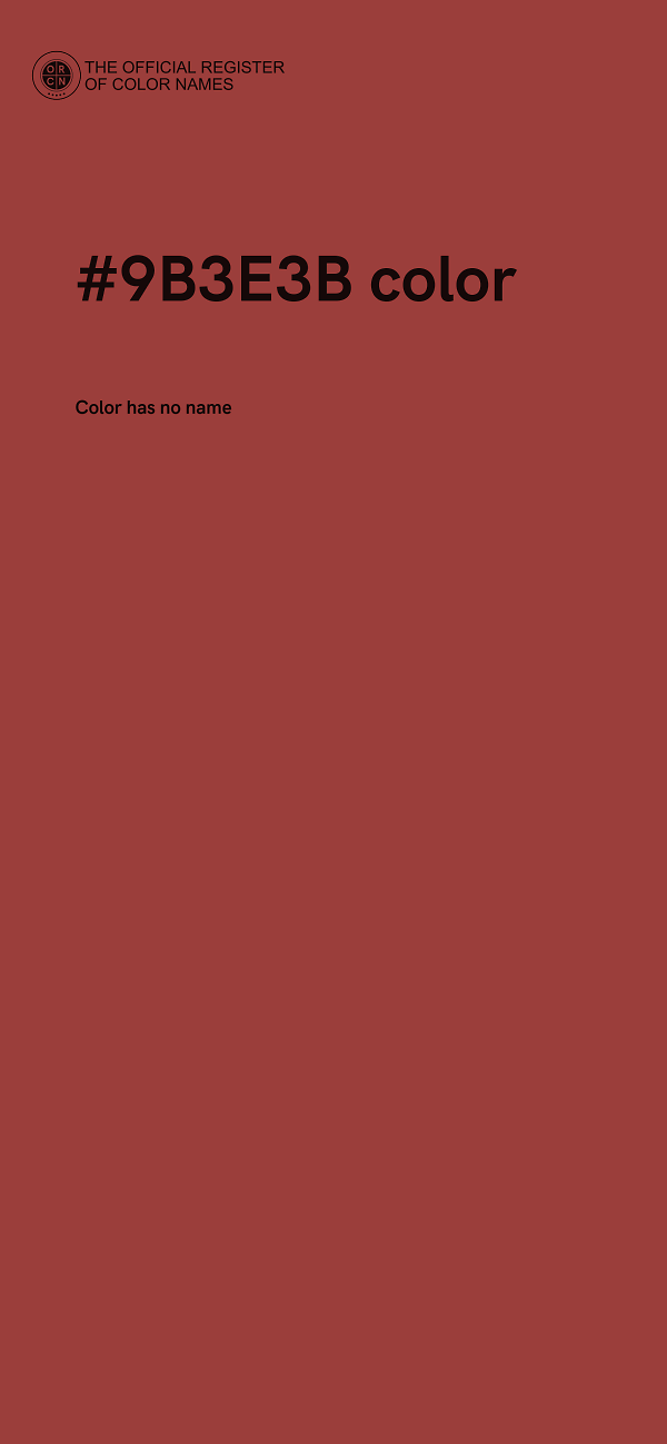 #9B3E3B color image