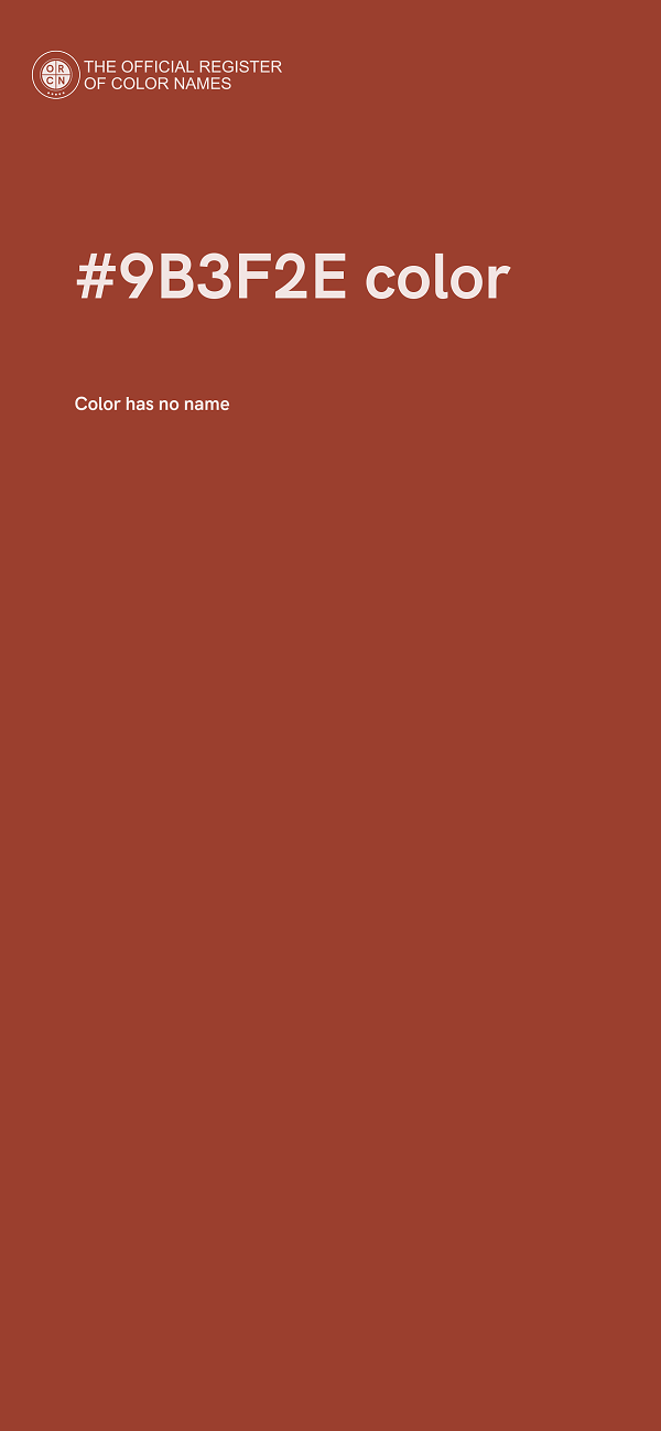 #9B3F2E color image