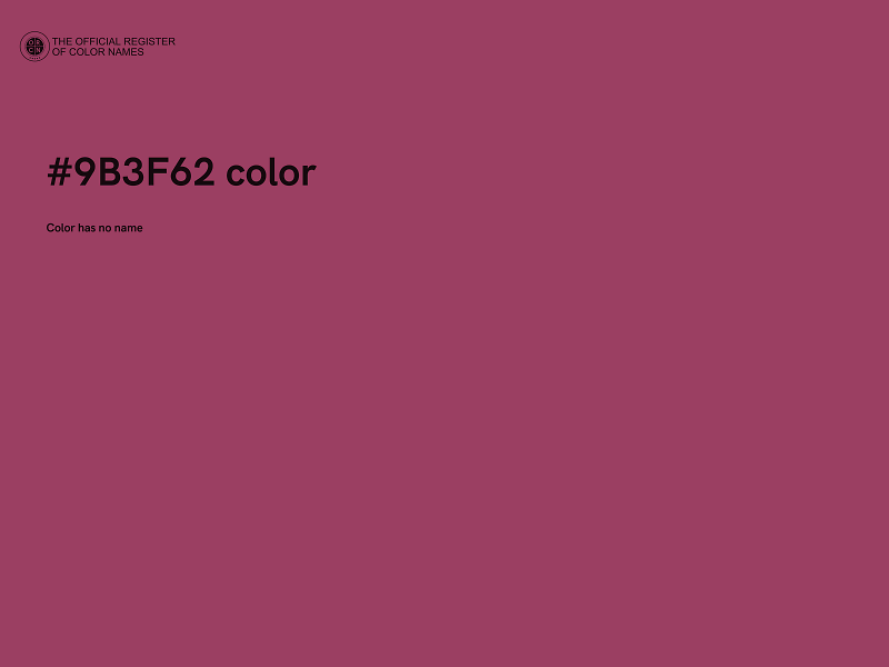 #9B3F62 color image